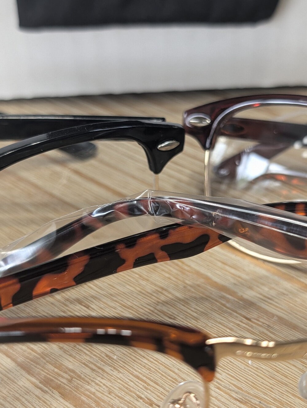 3 Prescription Free Gold Rimmed Trendy Stylish Glasses - Picture 6 of 14